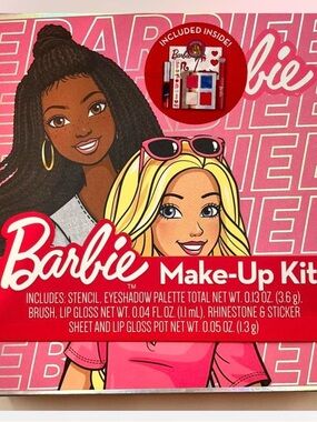 Barbie Make-Up Kit Pink and Blue Packaging